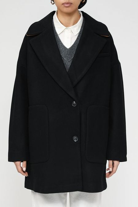 Пальто с объемными карманами из смесовой шерсти Esprit Casual