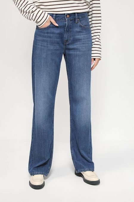 Широкие джинсы с эффектом потертости PEPE JEANS