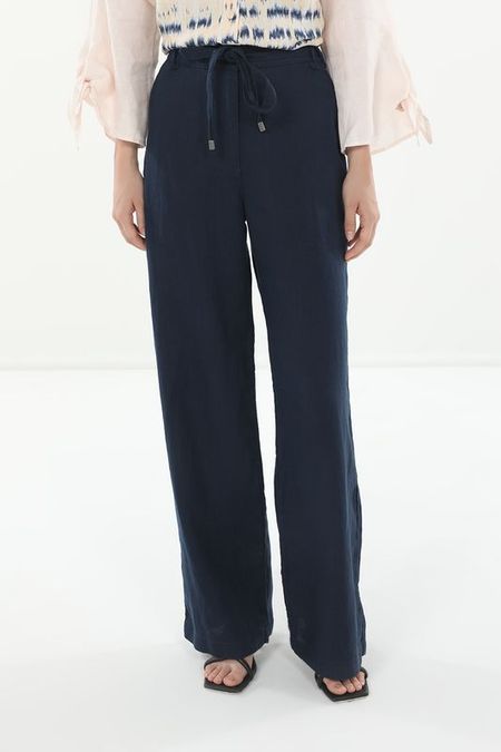 Брюки льняные с поясом Esprit Casual
