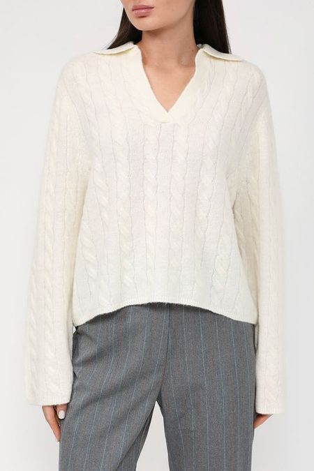 Пуловер с V-вырезом из смесовой шерсти Marc O'Polo