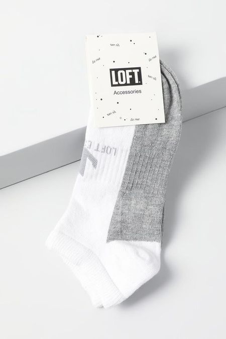 Хлопковые носки укороченные с логотипом бренда Loft