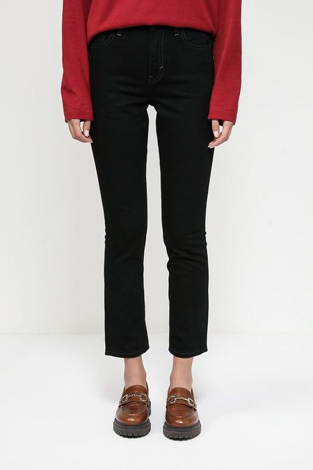 Джинсы однотонные укороченного кроя Esprit Casual
