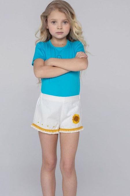 Хлопковые шорты с рюшами EVIKA KIDS