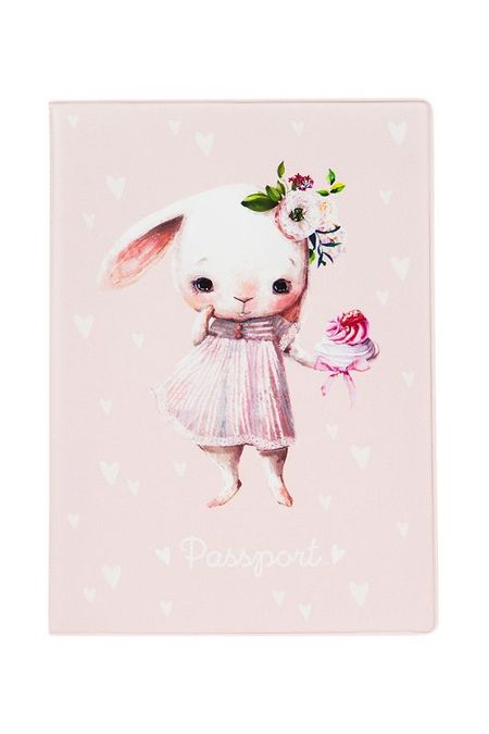 Обложка для паспорта Зайка с букетом Kawaii Factory