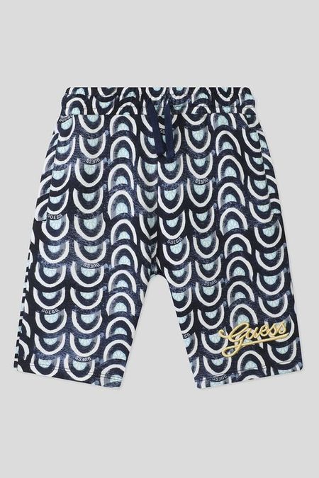 Шорты хлопковые на кулиске Guess