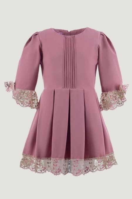 Хлопковое платье с кружевом EVIKA KIDS