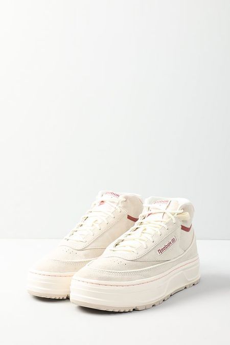 Кожаные кроссовки Club C Geo Mid REEBOK