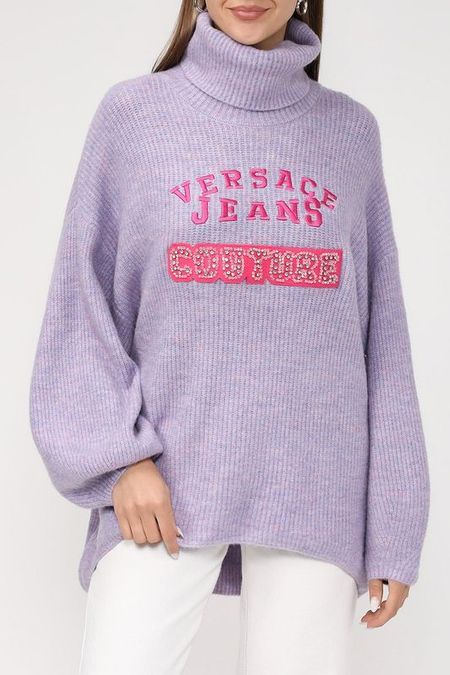 Вязаный свитер с декором VERSACE JEANS COUTURE