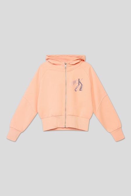 Хлопковая толстовка с логотипом бренда Calvin Klein Jeans