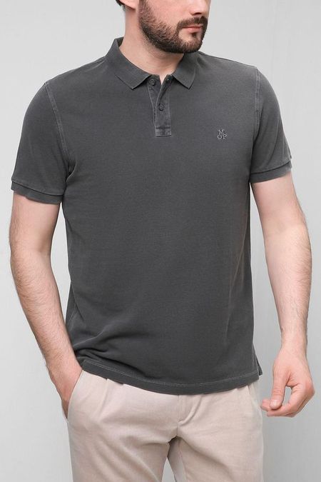 Однотонное поло из хлопка Marc O'Polo