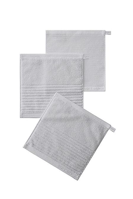 Набор из трех полотенец с антибактериальным эффектом Благородное серебро Soft Silver