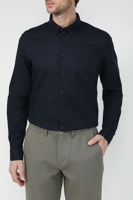 Рубашка из хлопка и льна Casual Friday