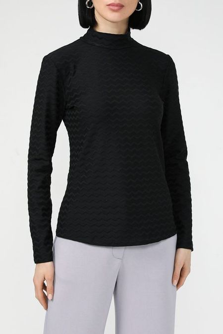 Водолазка с воротником стойкой текстурная EMPORIO ARMANI