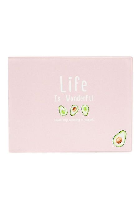 Обложка на студенческий Life is - pink and avocado Kawaii Factory