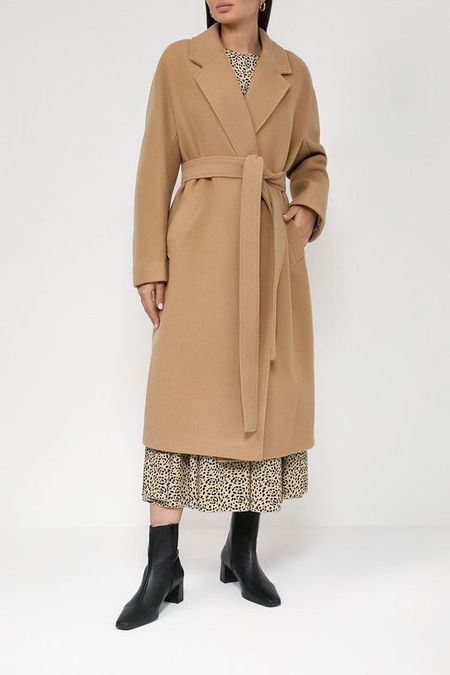 Шерстяное пальто с добавлением кашемира BELUCCI