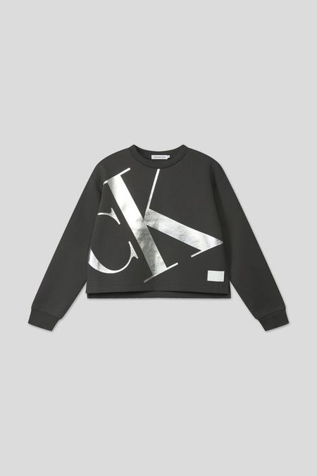 Свитшот из смесового хлопка с логотипом Calvin Klein Jeans