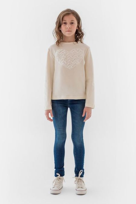 Джинсы с эффектом потертости облегающие EVIKA KIDS