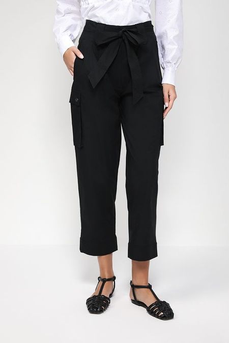Хлопковые брюки карго с поясом TWINSET