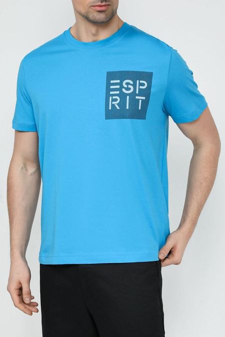 Футболка хлопковая с логотипом Esprit Casual