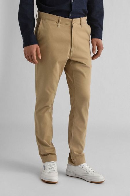 Брюки хлопковые зауженного кроя Esprit Casual
