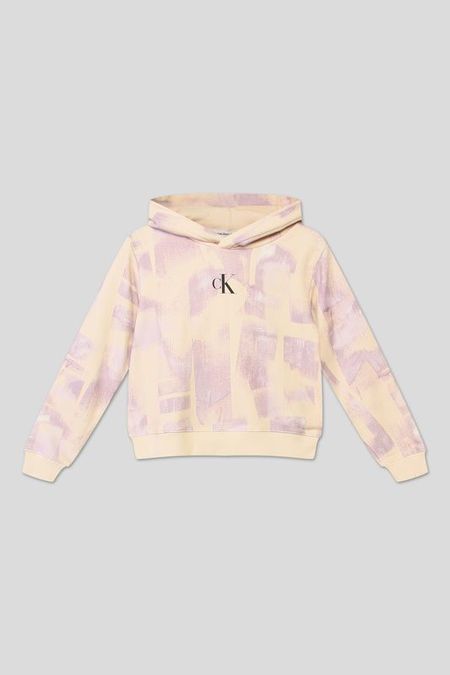 Хлопковое худи с логотипом бренда Calvin Klein Jeans