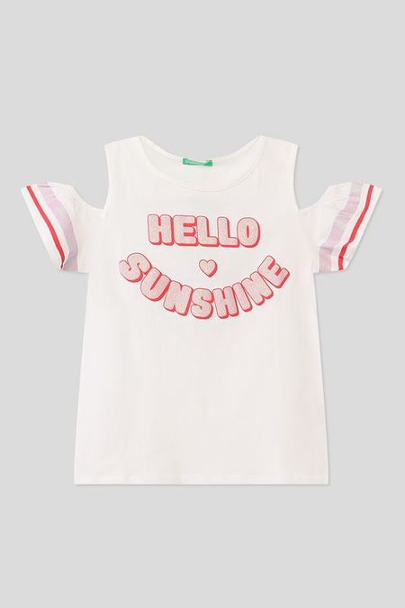 Футболка с открытыми плечами Benetton