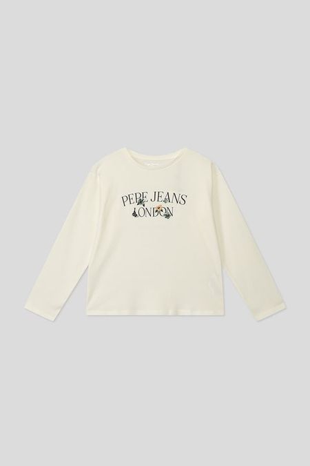 Хлопковый лонгслив с принтом PEPE JEANS