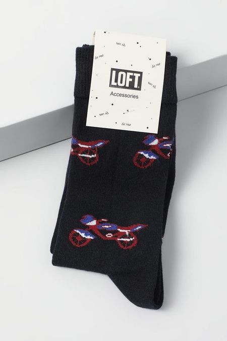 Хлопковые носки классические с принтом Loft