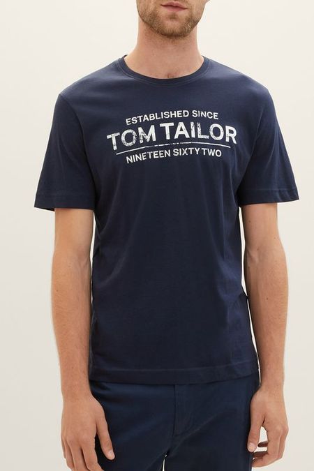 Хлопковая футболка с логотипом бренда TOM TAILOR