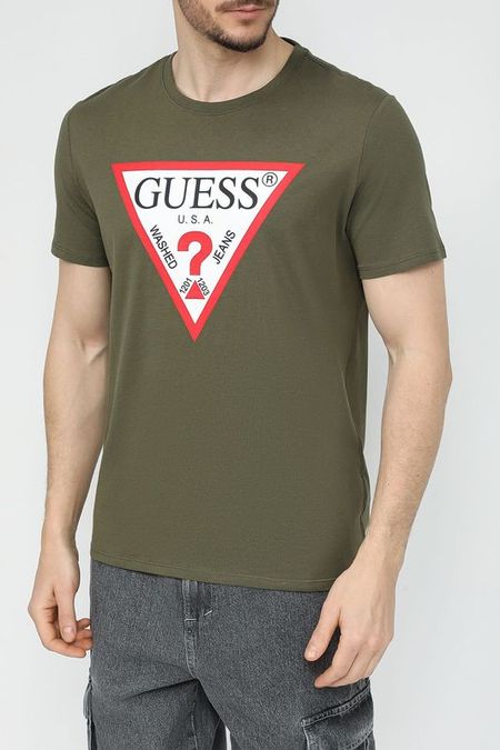 Футболка хлопковая с логотипом Guess
