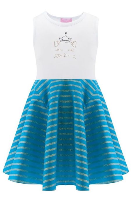 Хлопковое платье с расклешенной юбкой EVIKA KIDS