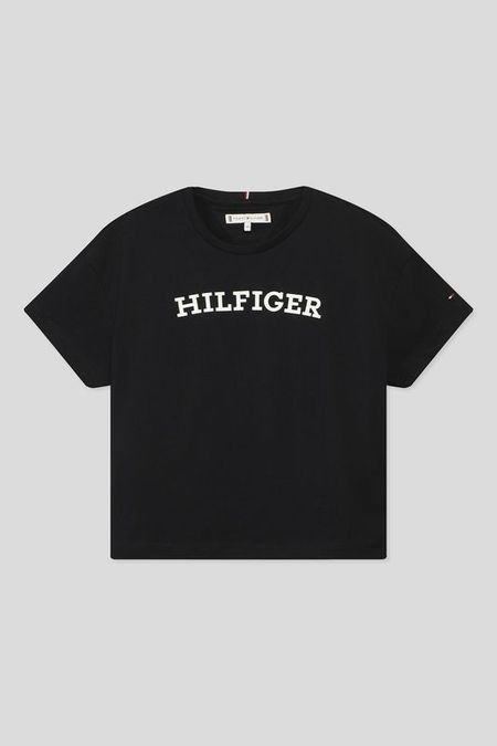 Хлопковая футболка с логотипом бренда Tommy Hilfiger