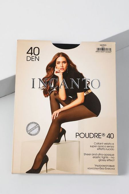 Колготки без шортиков ультраматовые Poudre 40 den Incanto
