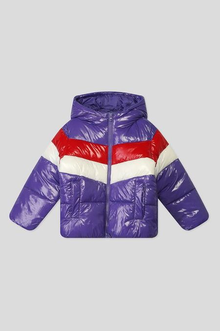 Утепленная куртка в стиле колорблок Benetton