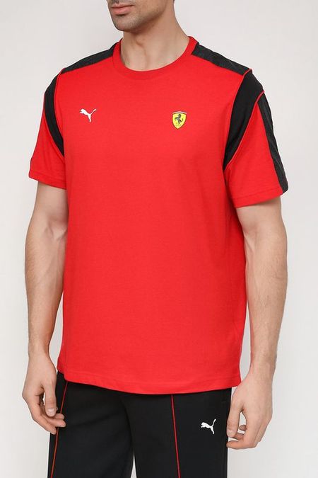 Хлопковая футболка Ferrari Race PUMA