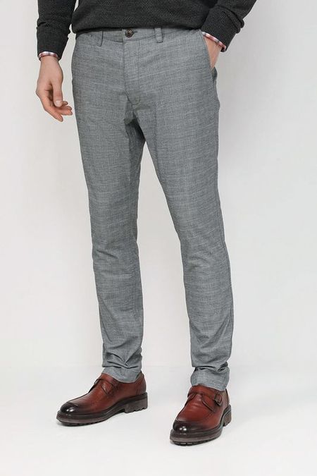 Хлопковые брюки в клетку прямого кроя Esprit Casual