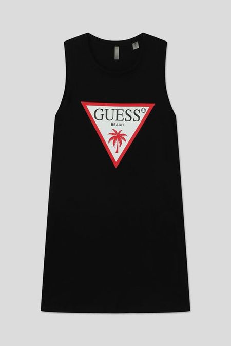 Сарафан хлопковый с логотипом Guess