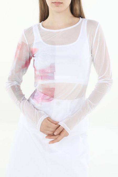 Лонгслив из сетки Calvin Klein Jeans