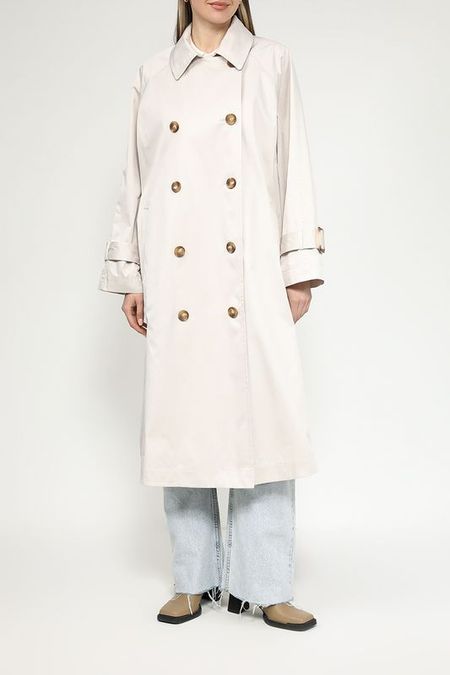 Плащ прямого кроя с отложным воротником Esprit Casual