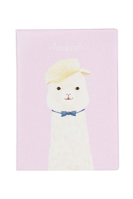 Обложка для паспорта Альпака в бабочке Kawaii Factory