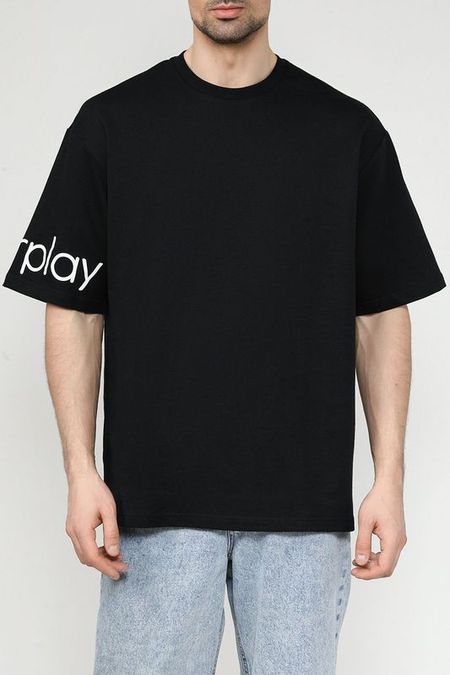 Футболка хлопковая с логотипом на рукаве COLORPLAY