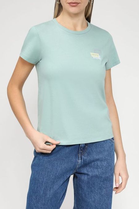 Хлопковая футболка с логотипом бренда LEVI'S
