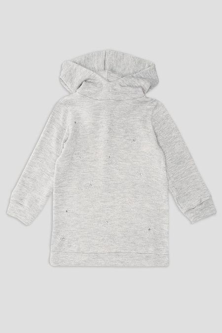 Платье-туника с капюшоном и со звездами из страз EVIKA KIDS