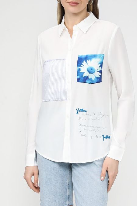 Рубашка с узором в стиле пэчворк Desigual