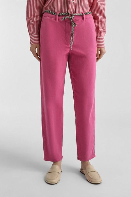 Однотонные брюки прямого кроя с текстильным ремешком Gerry Weber