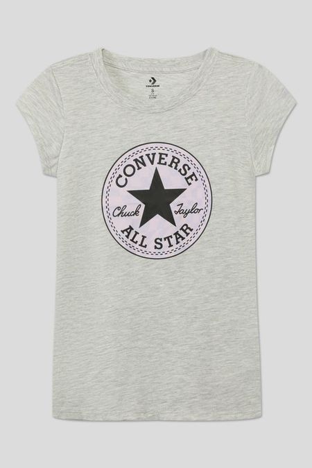 Хлопковая футболка с логотипом бренда Converse