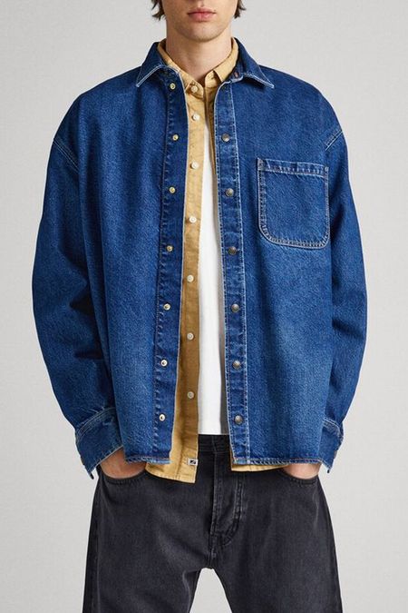 Джинсовая рубашка с карманом PEPE JEANS