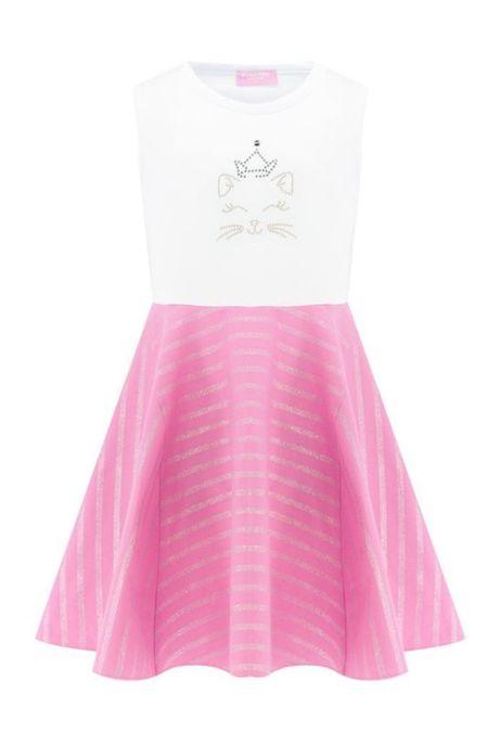 Хлопковое платье с расклешенной юбкой EVIKA KIDS