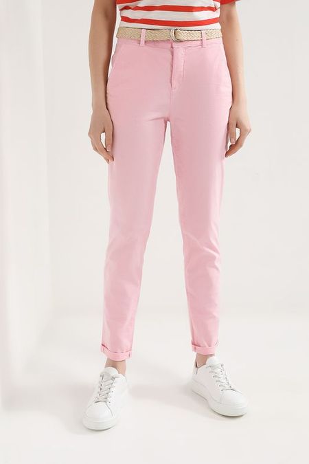 Брюки хлопковые зауженного кроя Esprit Casual