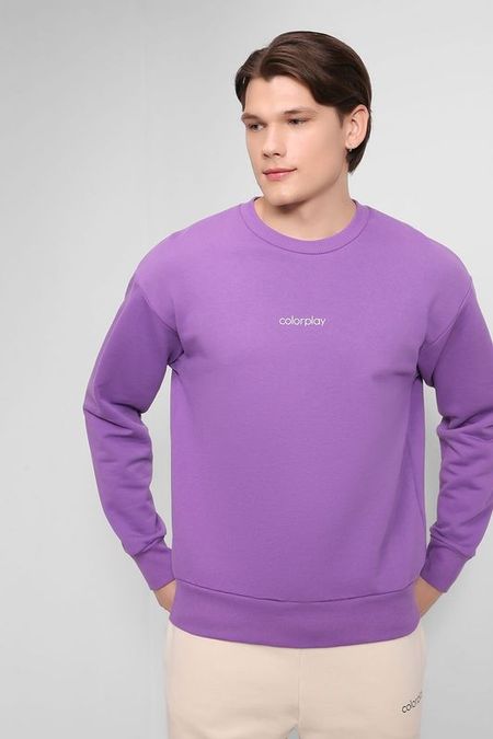 Хлопковый свитшот с логотипом COLORPLAY